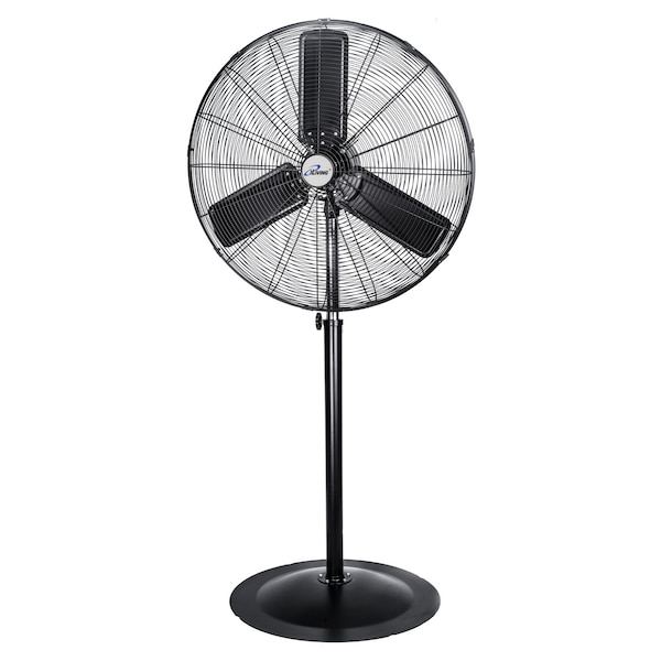 Iliving Adjustable Height Pedestal Fan, 30 in Blade Dia, 120V, 8400 cfm, Oscillating, Metal, Black ILG8P31-93 - main